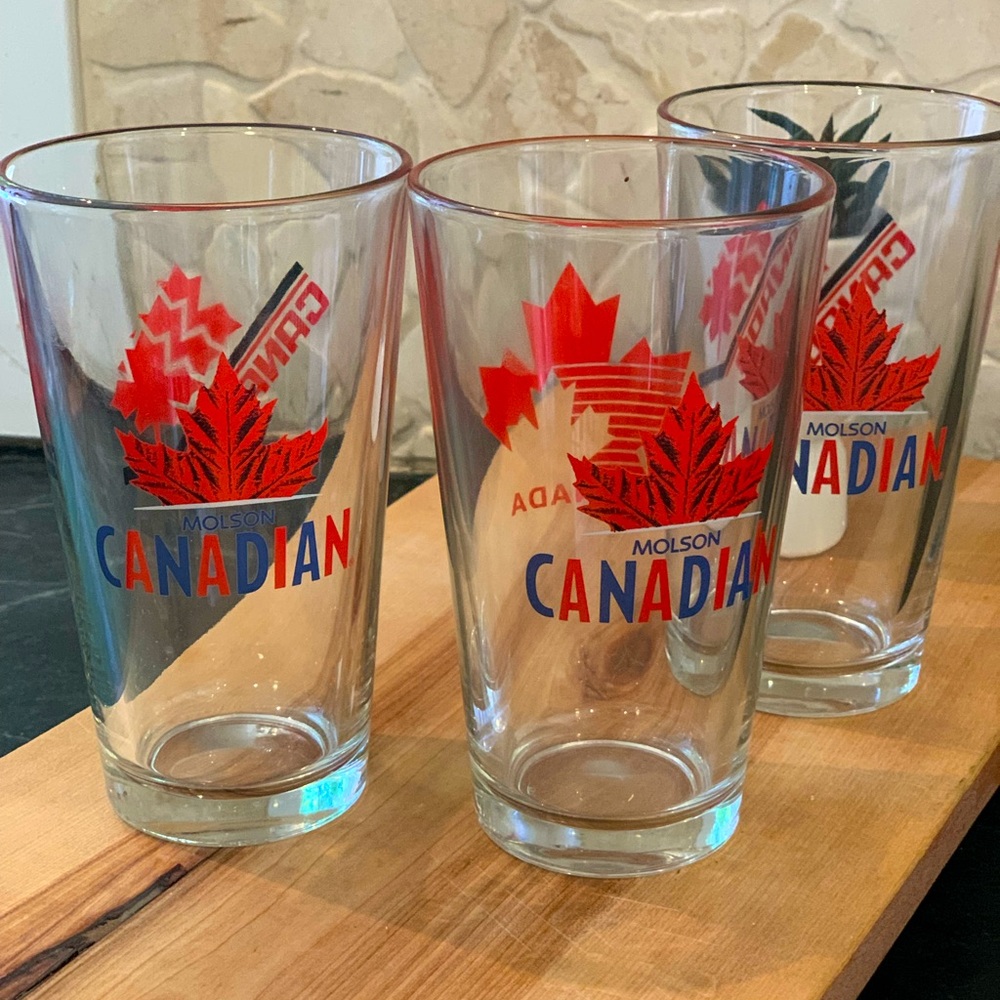 MOLSON CANADIAN | Set of 3 | Glass Pint Glasses